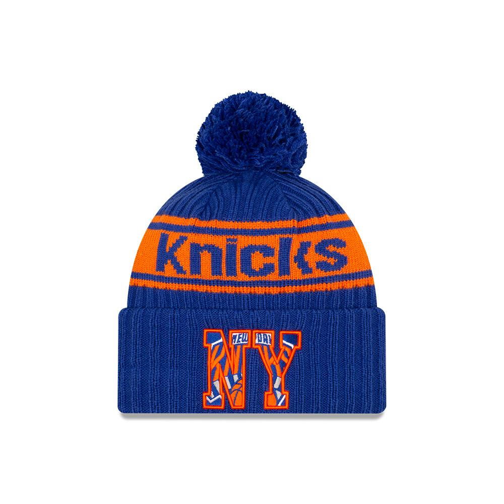 New Era New York Knicks 2021 Draft Edition Pom Knit NBA Beanie 1