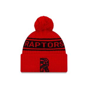 New Era Toronto Raptors 2021 Draft Edition Pom Knit NBA Beanie 1