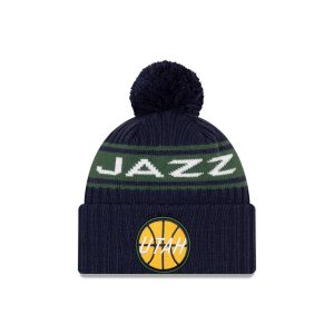 New Era Utah Jazz 2021 Draft Edition Pom Knit NBA Beanie 1