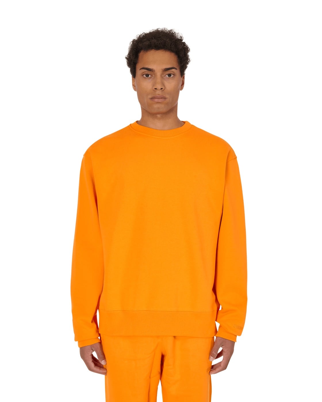 adidas Pharrell Williams Basics Crewneck Sweatshirt Bright Orange