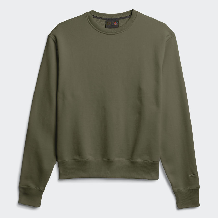 adidas Pharrell Williams Basics Crewneck Sweatshirt Olive Cargo