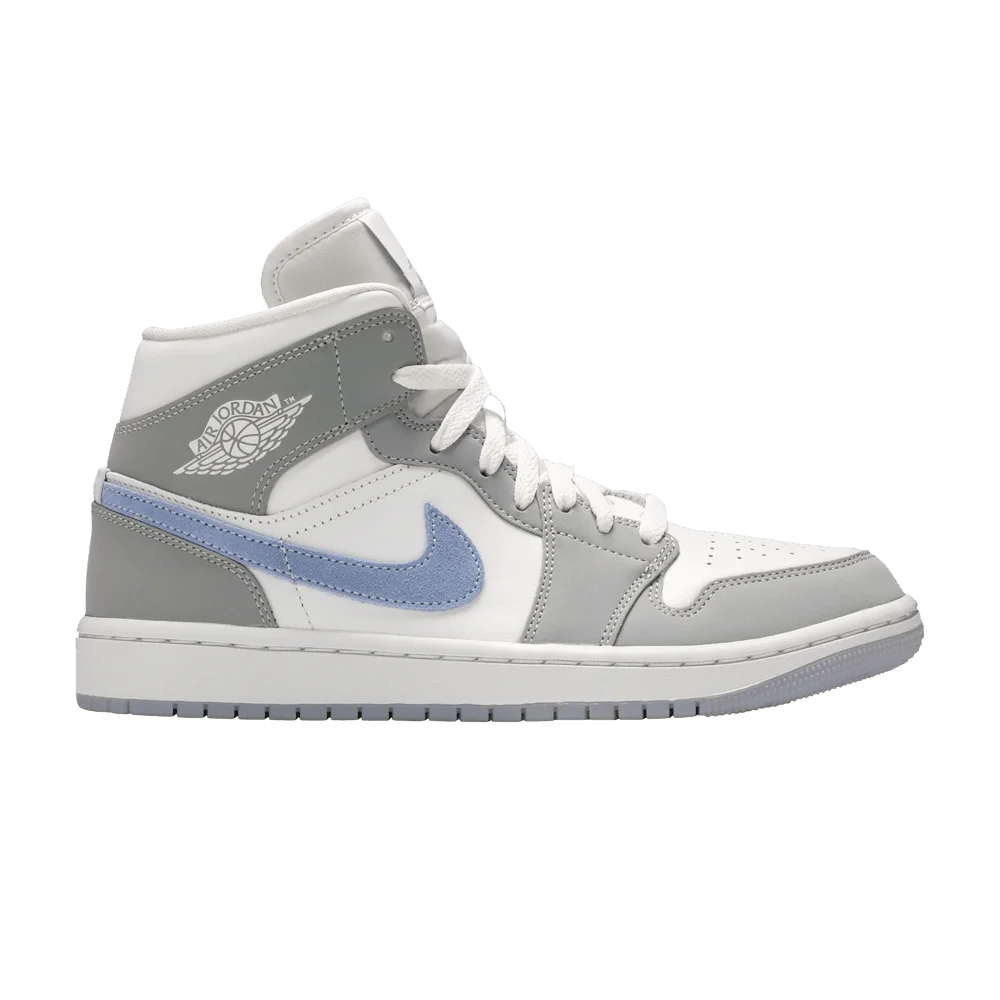 Кроссовки Wmns Air Jordan 1 Mid 'Wolf Grey Aluminum'