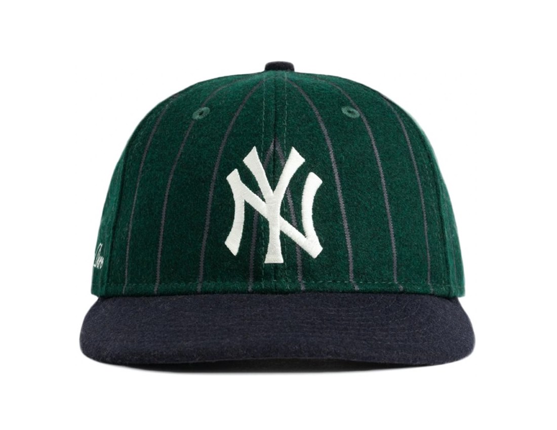 Aime Leon Dore New Era Wool Pinstripe Yankee Hat GreenNavy