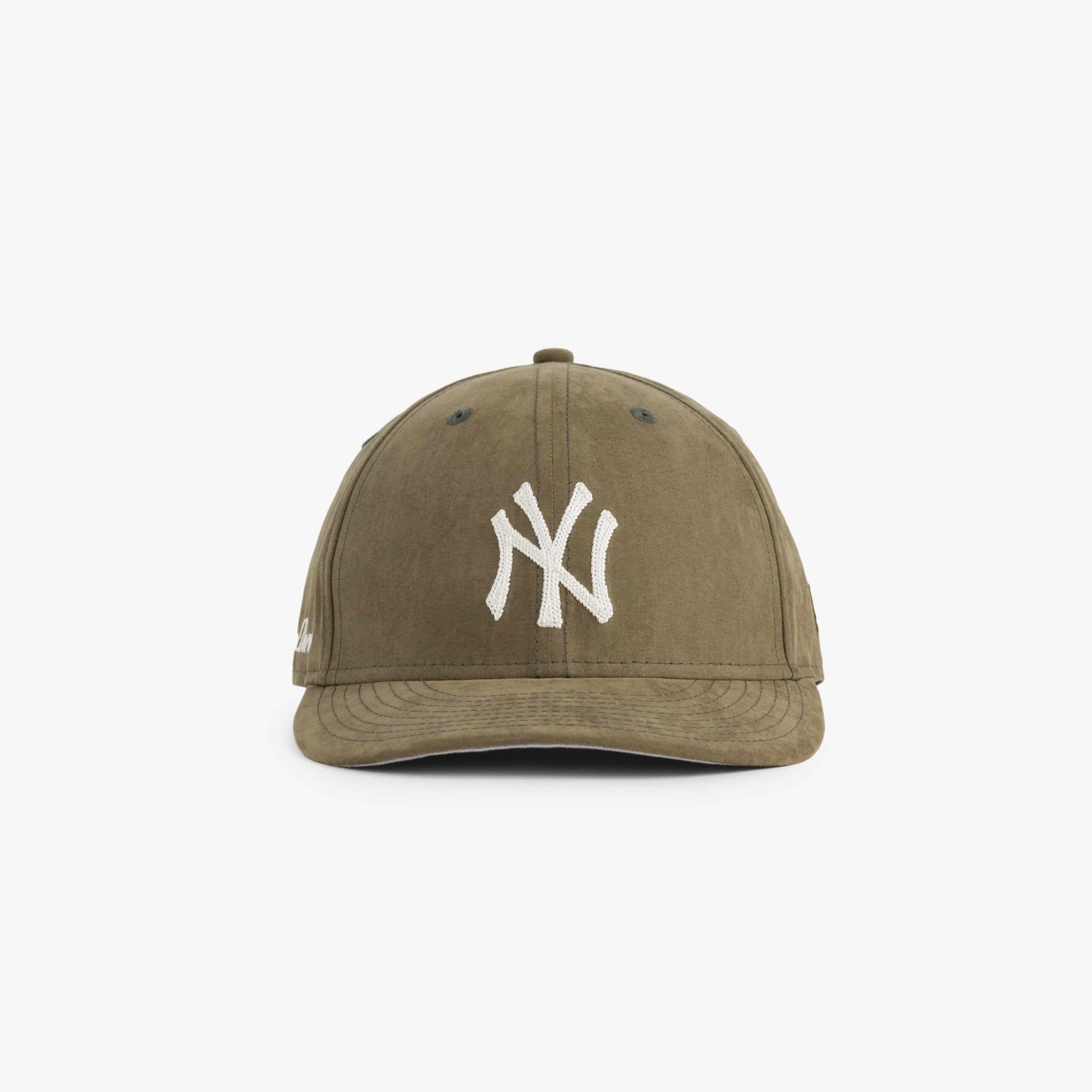 Aime Leon Dore x New Era Brushed Nylon Yankees 2021 Hat Olive scaled