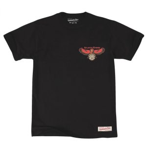 Mitchell Ness Atlanta Hawks Retro Repeat Logo NBA T Shirt