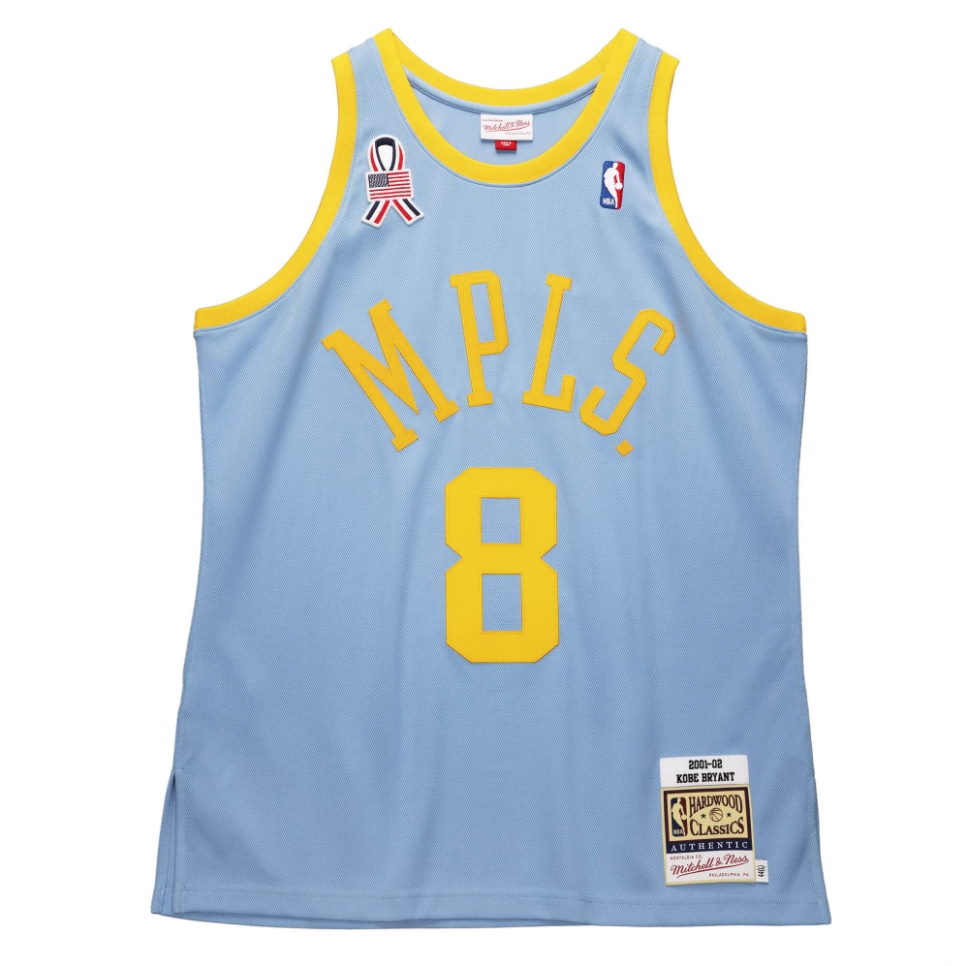 Mitchell Ness Kobe Bryant MPLS Lakers Hardwood Classics Throwback 2001 02 NBA Authentic Jersey