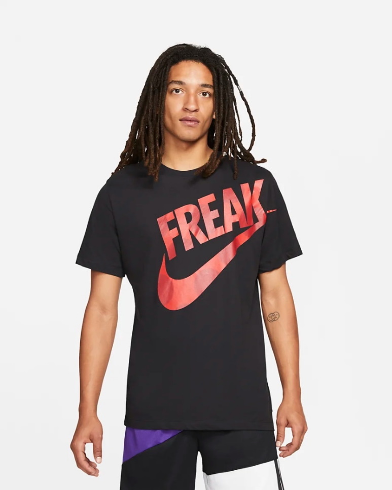 Nike Giannis Antetokounmpo Freak Logo T Shirt Black