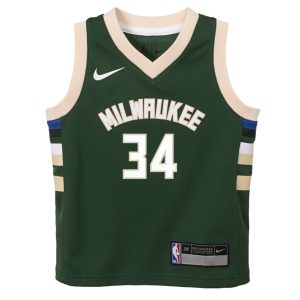 Nike Giannis Antetokounmpo Milwaukee Bucks 2021 Icon Edition Boys NBA Jersey 1