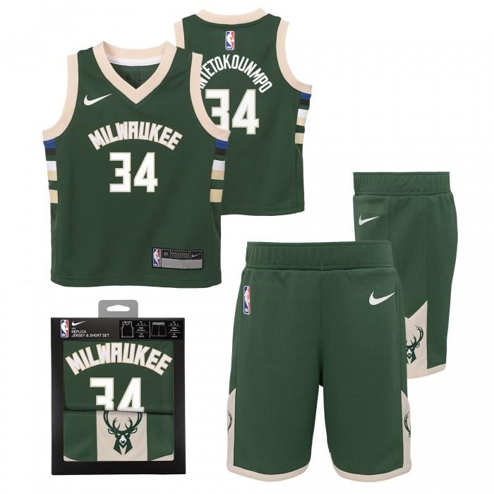 Nike Giannis Antetokounmpo Milwaukee Bucks Icon Edition Boys NBA Box Set