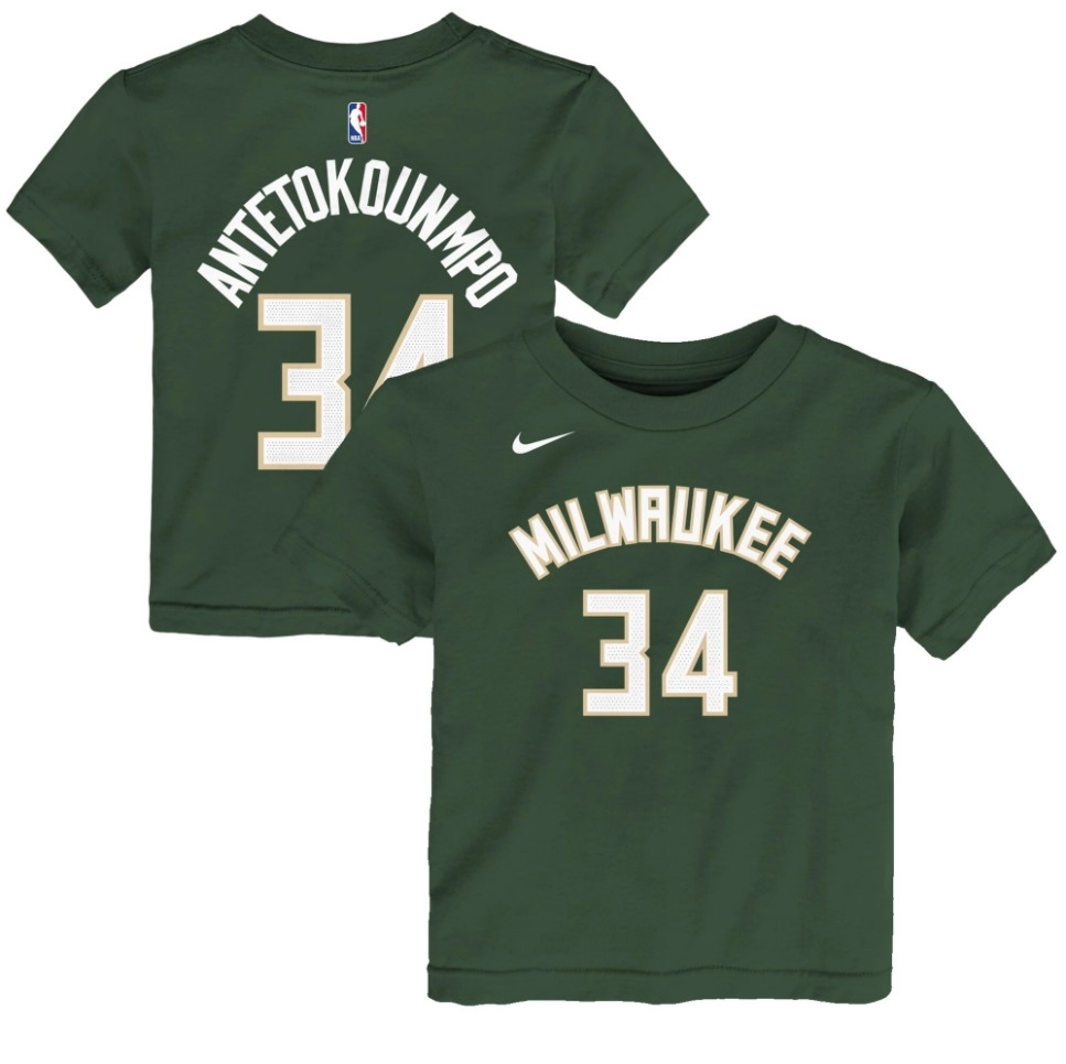 Nike Giannis Antetokounmpo Milwaukee Bucks Icon Edition Boys NBA T Shirt
