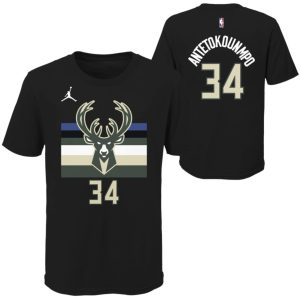 Nike Giannis Antetokounmpo Milwaukee Bucks Statement Edition Youth Dri Fit NBA T Shirt