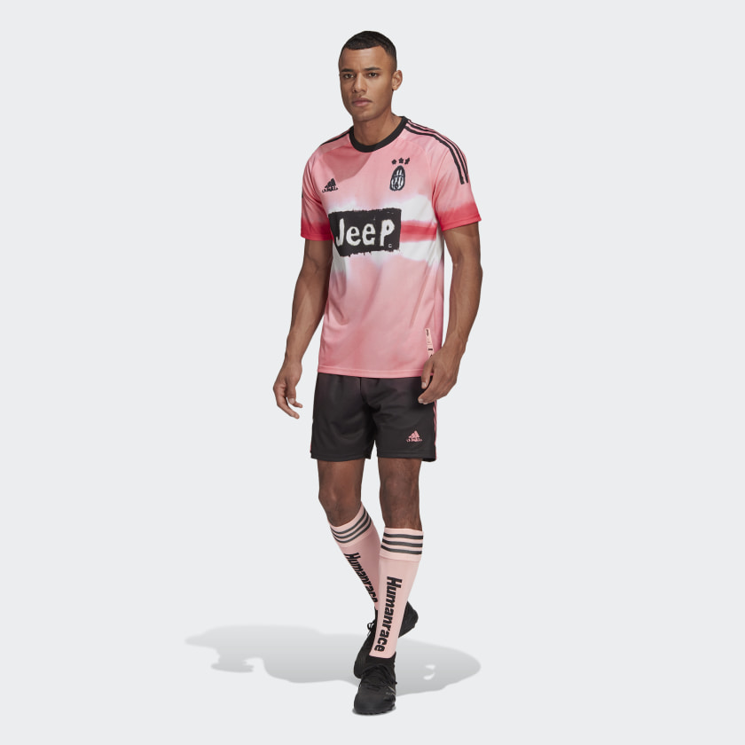 adidas Juventus Human Race Jersey Glow Pink Black