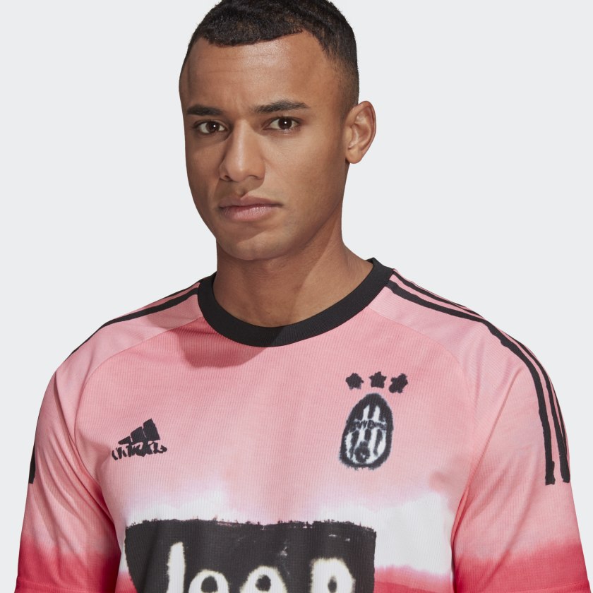 adidas Juventus Human Race Jersey Glow Pink Black