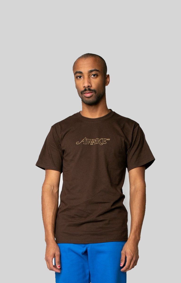 Футболка Awake Classic Outline Logo T-shirt Brown