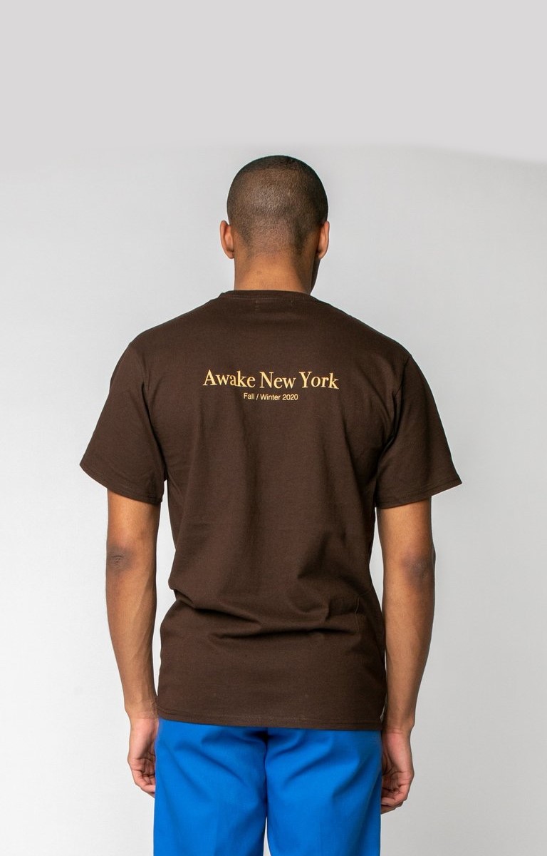 Футболка Awake Classic Outline Logo T-shirt Brown