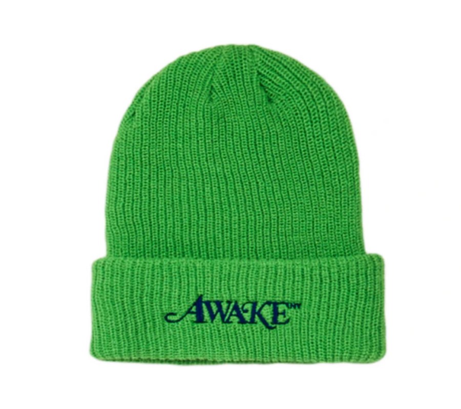 Awake Loose Gauge Classic Logo Beanie Green