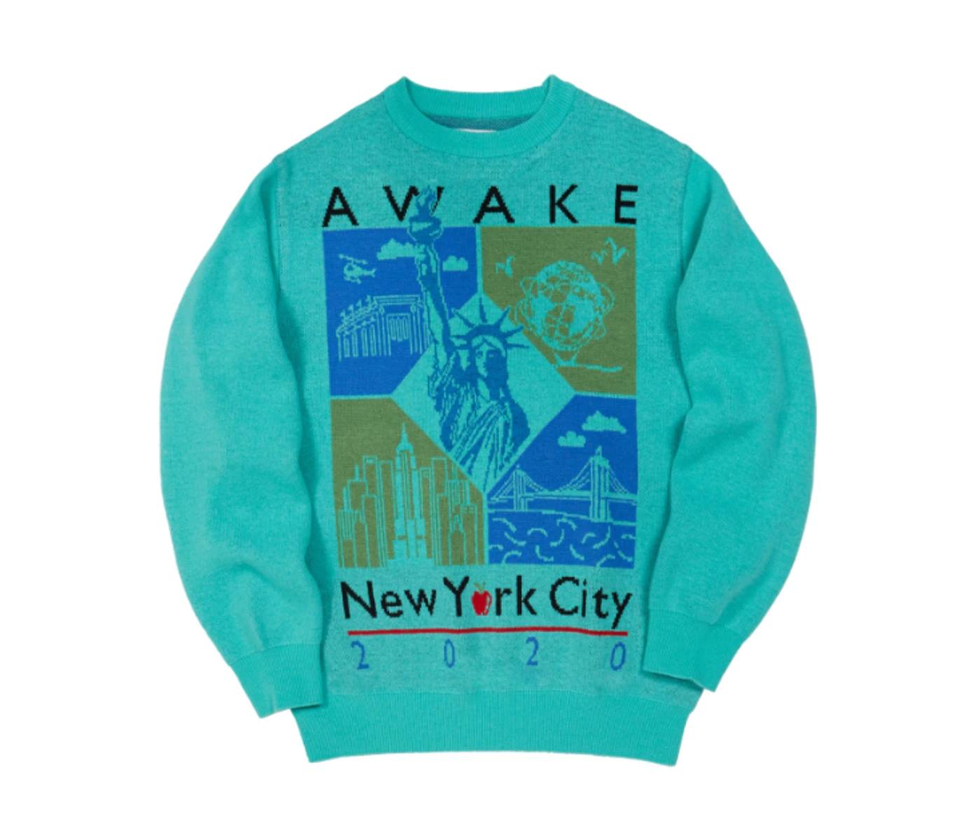 Awake Nyc Borough Sweater Teal