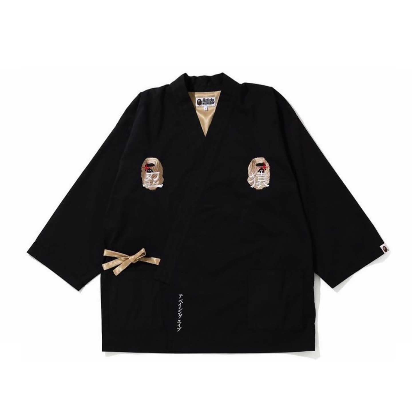 BAPE Ninja Kimono Shirt Black