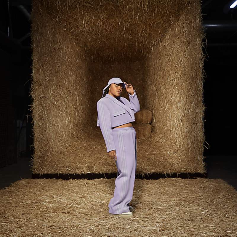 Спортивные штаны adidas Ivy Park 3-Stripes Suit Pants (Plus Size) Purple Glow