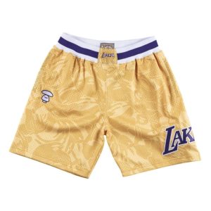 Aape x Mitchell Ness Los Angeles Lakers Shorts Gold