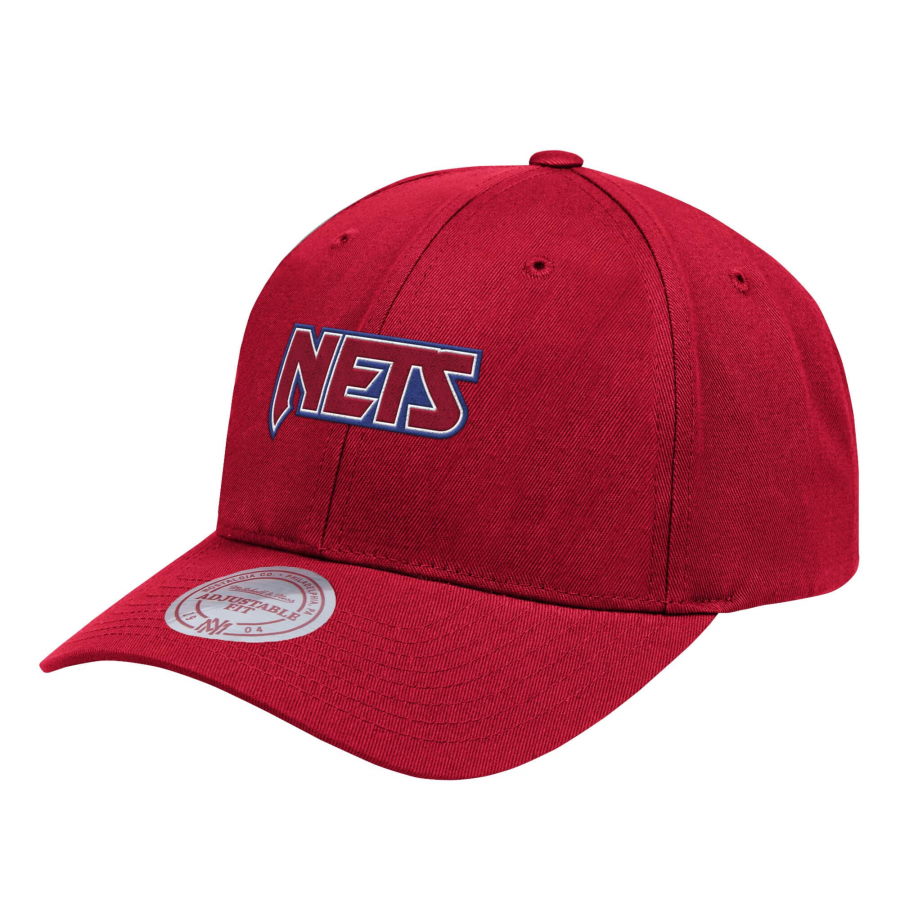 Aape x Mitchell Ness New Jersey Nets Strapback Hat Red