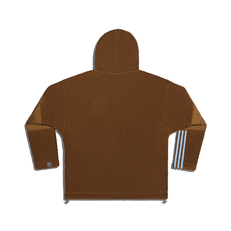 adidas Ivy Park 1 2 Zip Branded Teddy Jacket All Gender Wild Brown