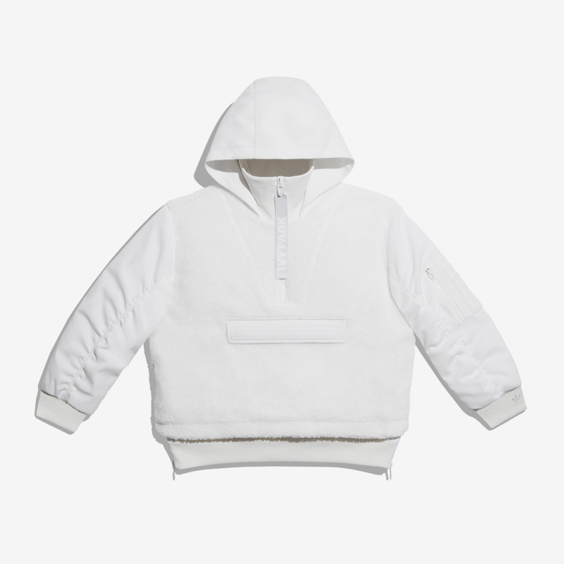 adidas Ivy Park 12 Zip Sherpa Layered Jacket All Gender Core White
