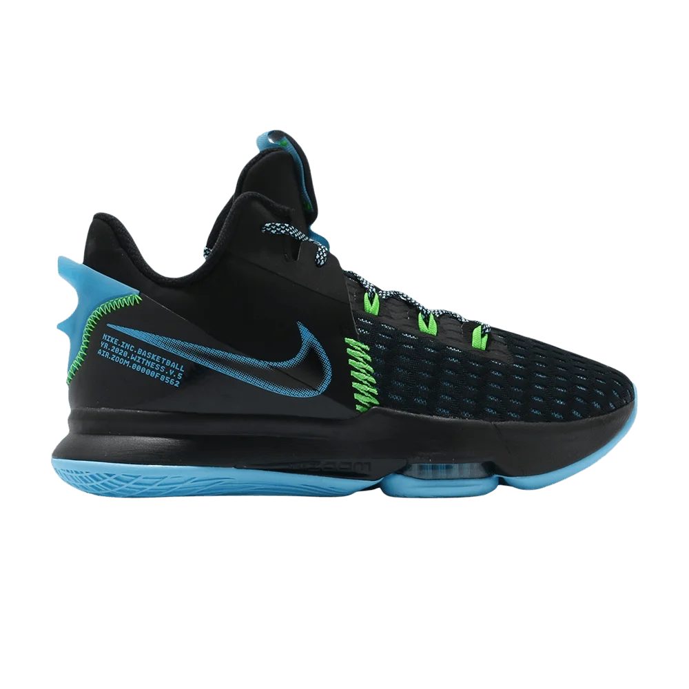 Кроссовки Nike LeBron Witness 5 EP 'Black Light Blue Fury'