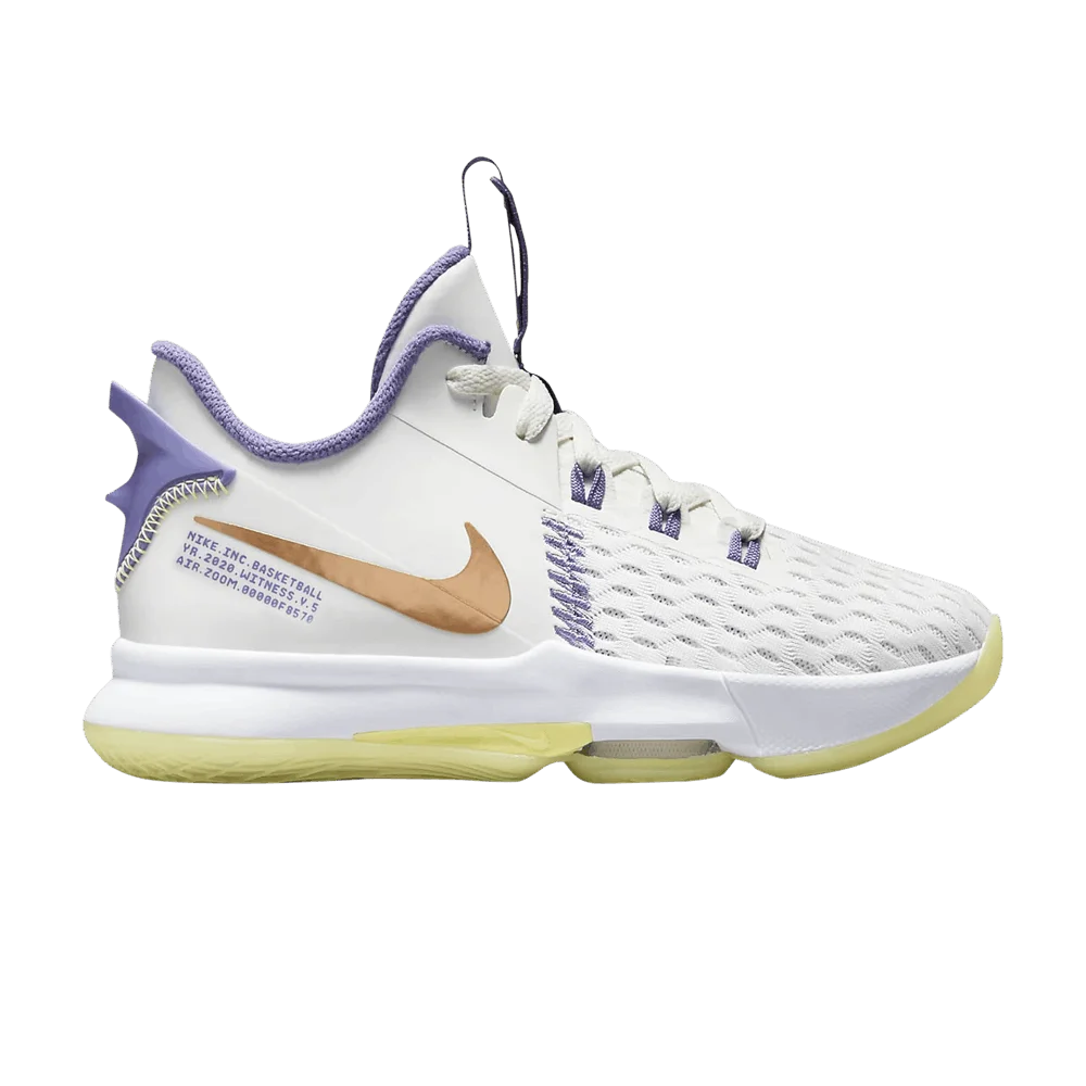 Кроссовки Nike LeBron Witness 5 GS 'White Light Zitron'