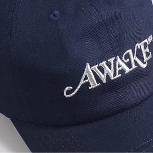 Awake Distorted Logo Dad Cap Navy 1