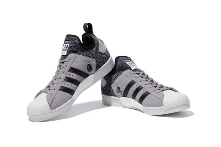 Кроссовки A Bathing Ape x Neighborhood x adidas Superstar Boost 'Grey Black'