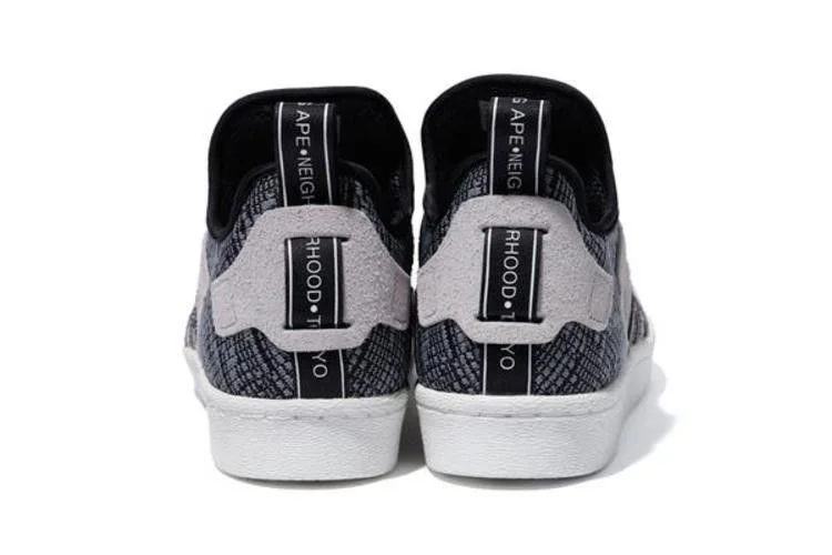 Кроссовки A Bathing Ape x Neighborhood x adidas Superstar Boost 'Grey Black'
