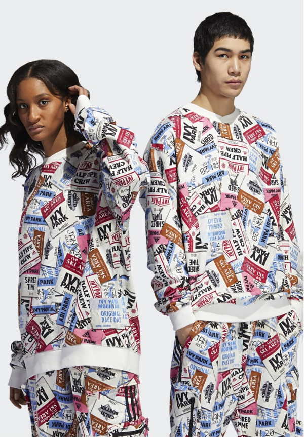 adidas Ivy Park Ski Tag Crew Sweatshirt All Gender Multicolor