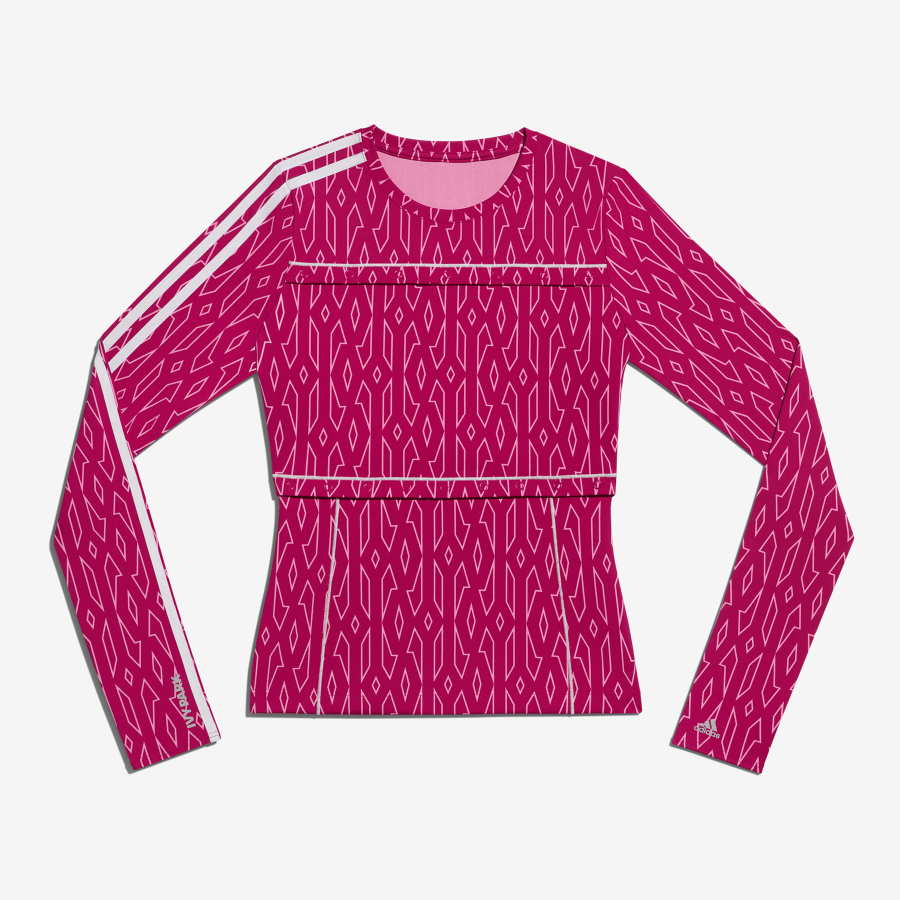 adidas Ivy Park Snap Monogram Top Plus Size Bold Pink