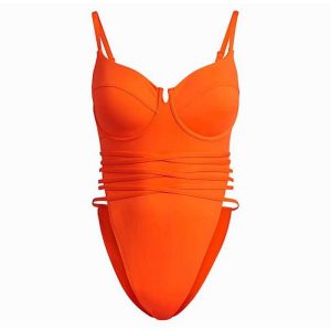 adidas Ivy Park Spaghetti Strap One Piece Swimsuit Plus Size Solar Orange