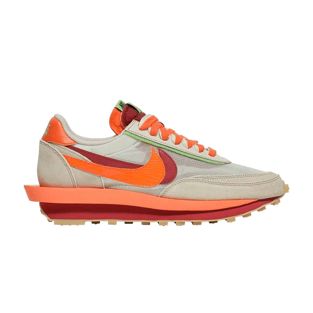 Кроссовки sacai x Clot x Nike LDWaffle 'Net Orange Blaze'