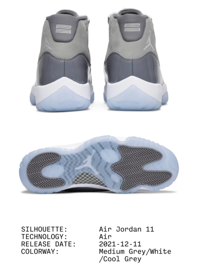 Nike otmetil 20 letie legendarnogo silueta relizom Air Jordan 11 Retro Cool Grey 2021 2