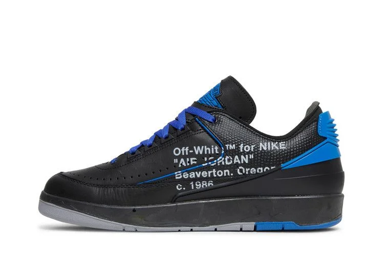 Кроссовки Off-White x Air Jordan 2 Retro Low SP 'Black Varsity Royal'