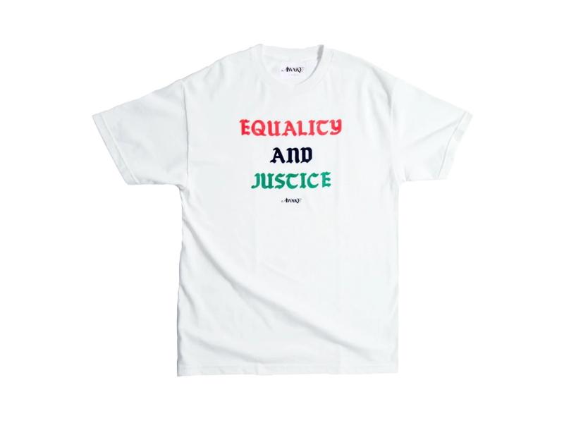 Awake Equality and Justice Tee White