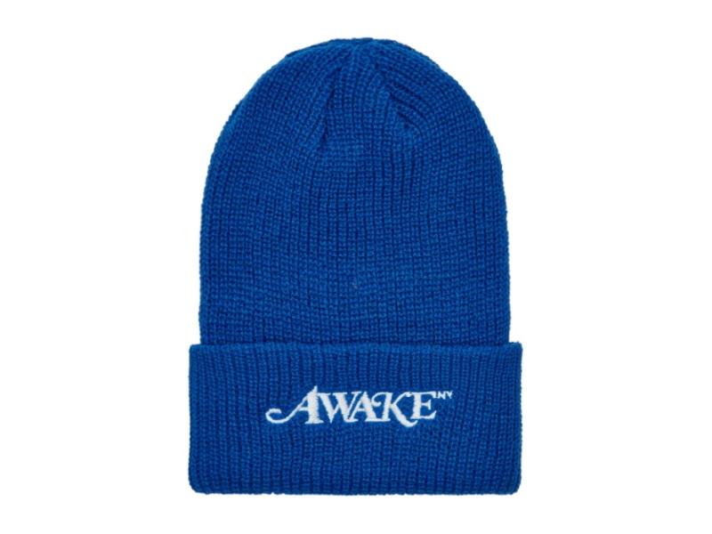 Awake Loose Gauge Classic Logo Beanie Blue