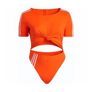 adidas Ivy Park Knot Swimsuit Plus Size Solar Orange