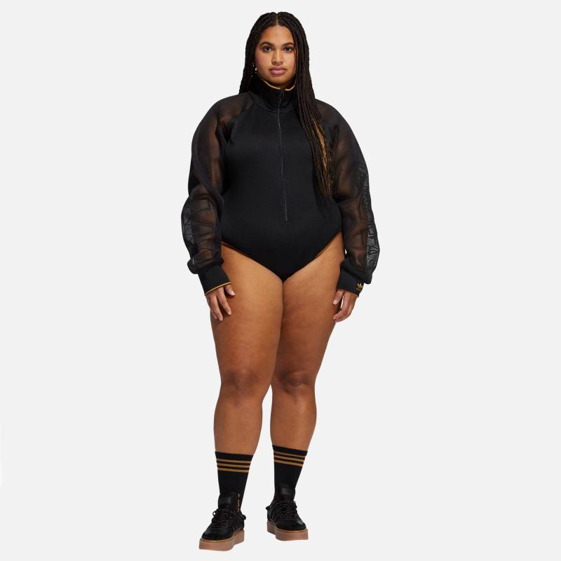 adidas Ivy Park Mesh Sleeve Bodysuit Plus Size BlackMesa 2