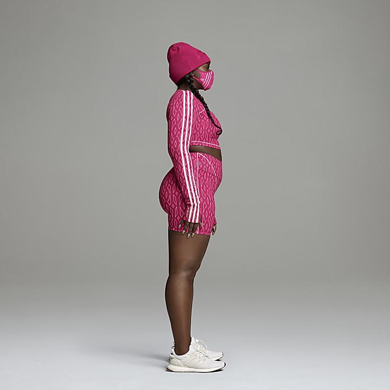 adidas Ivy Park Monogram Short Tights Plus Size Bold Pink 3