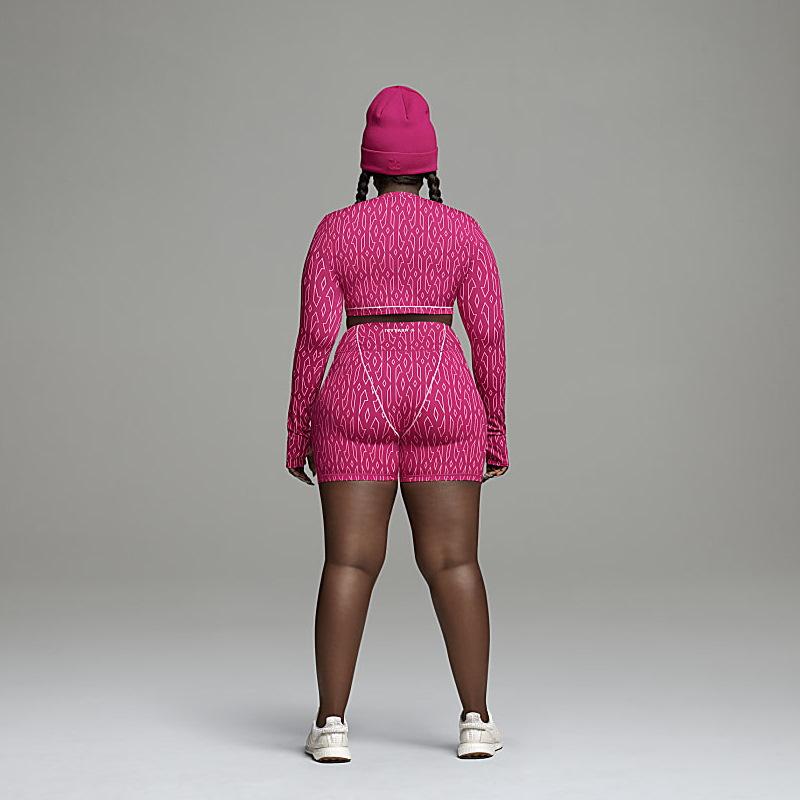 adidas Ivy Park Monogram Short Tights Plus Size Bold Pink 4