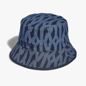 adidas Ivy Park Reversible Monogram Bucket Hat Dark Blue