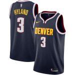denver nuggets nike icon edition swingman jersey navy nahshon hyland mens