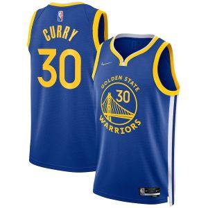 golden state warriors nike 75th anniversary edition swingman jersey royal stephen curry mens