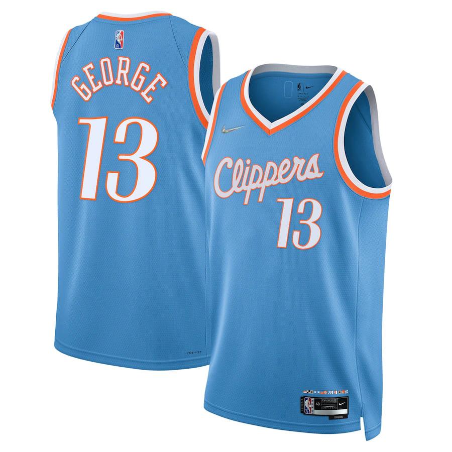 los angeles clippers nike city edition swingman jersey paul george mens
