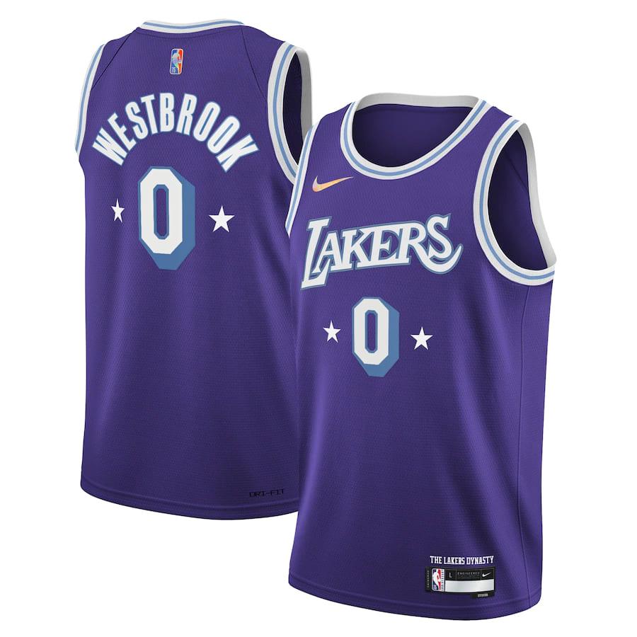 los angeles lakers nike city edition swingman jersey russell westbrook youth