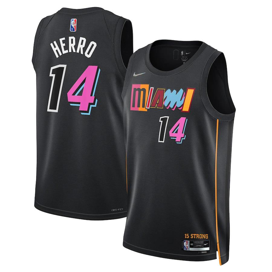 miami heat nike city edition swingman jersey tyler herro mens